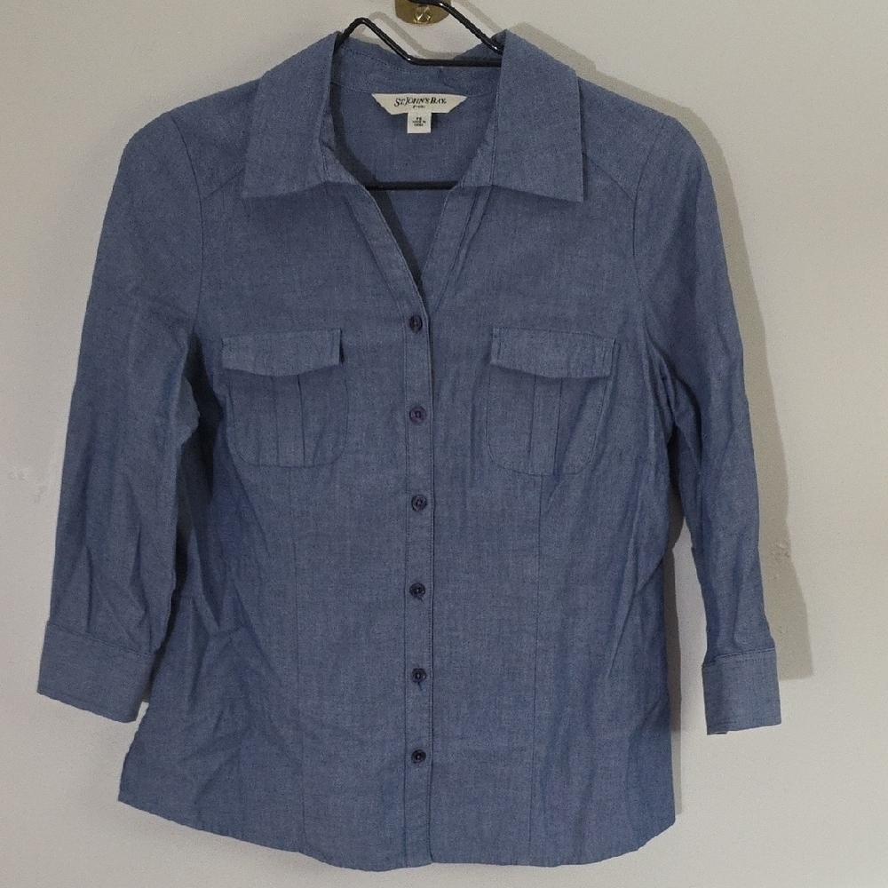 St. John's Bay Blue Button Down Shirt